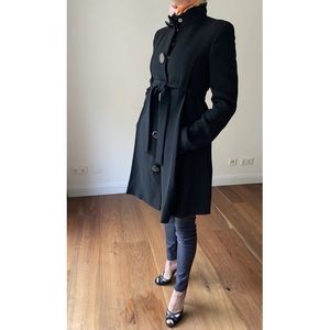 Michael Kors Wool Coat Jacket Black